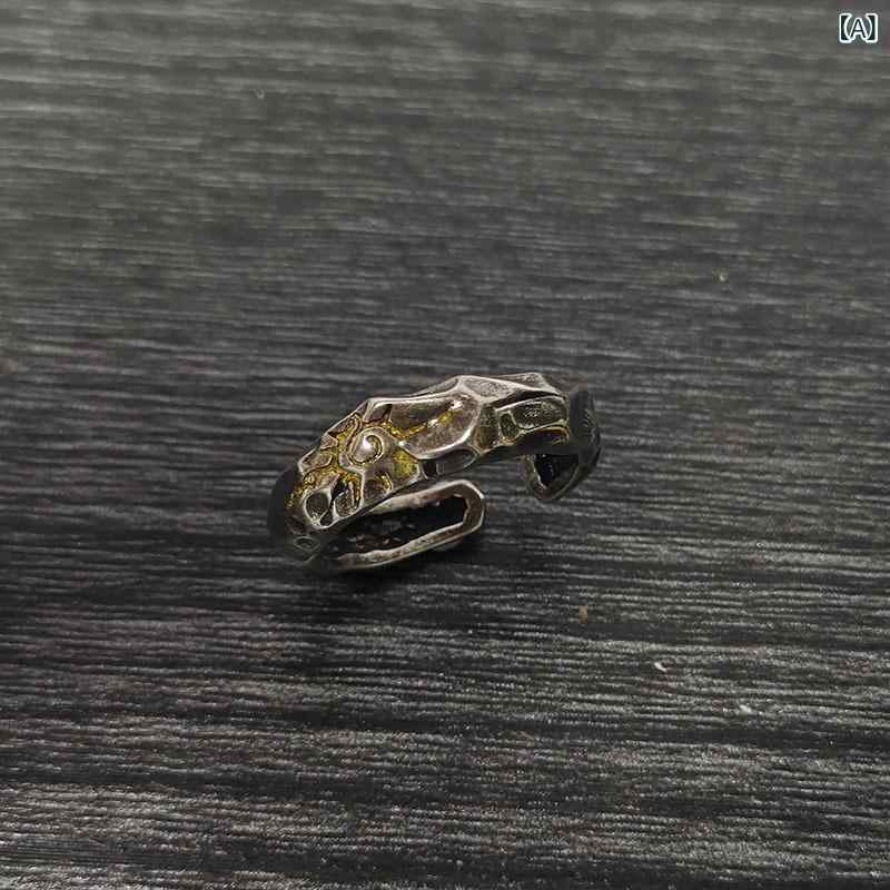 メンズ 指輪 復古デザイン 個性派 トレンド クールスタイル タイ銀 ファッション ...