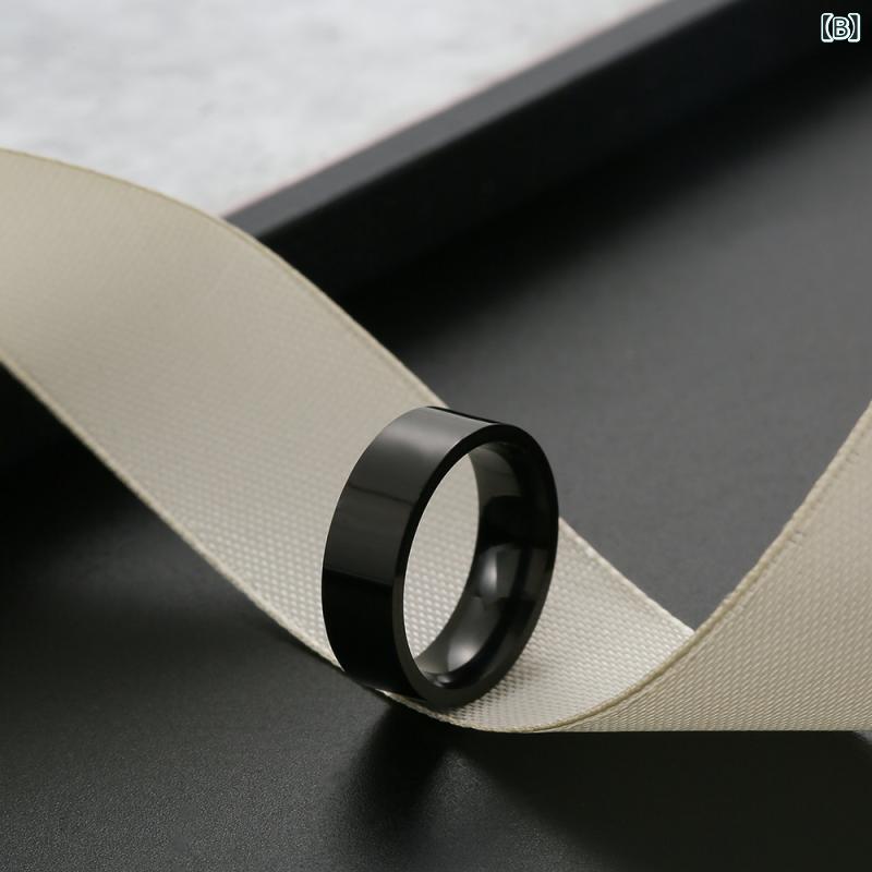 指輪 メンズ ステンレス チタン シンプル 光沢 光面 ファッション アクセサリー ラ...