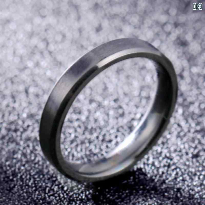 メンズ 指輪 磨砂加工 ステンレス製 シンプル デザイン 普段使い 男性用 アクセサ...