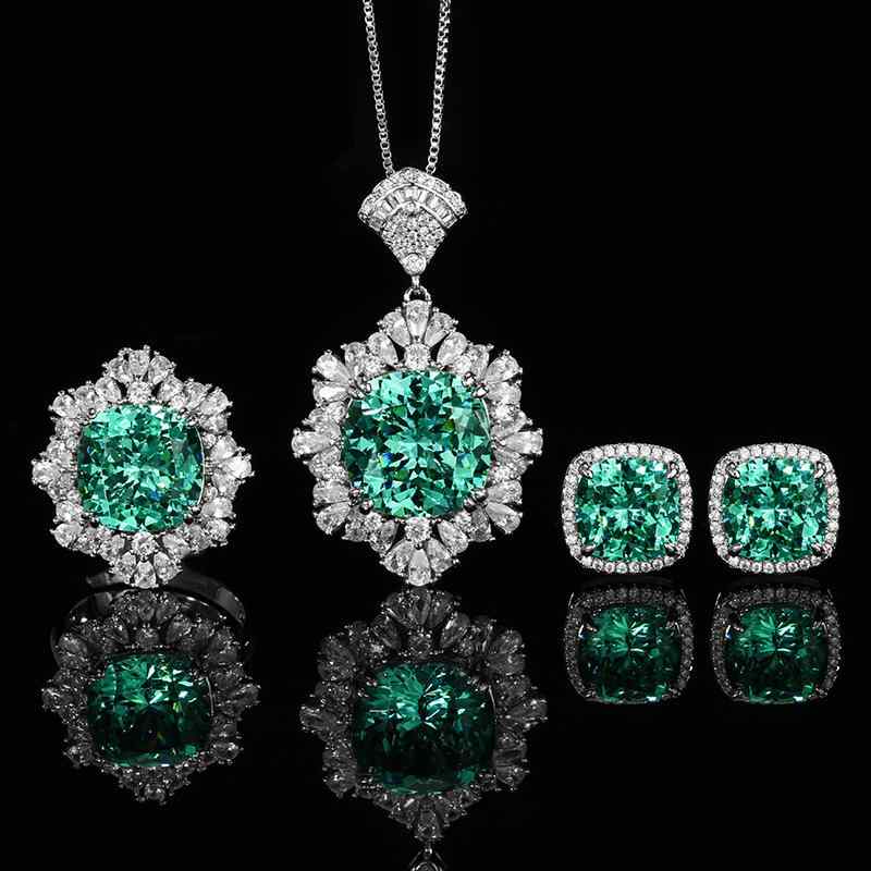 SWAROVSKI - ネックレス セット グリーン 鳥の巣 モチーフ ファッション アクセサリー シルバー チェーン ペンダント グリーンカラー 軽量 普段使い 女性用 アクセサリー ジュエリー シンプル デザイン スタイリッシュ アクセント ギフト 向き ファッションアイテ