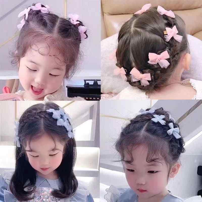 乐天商城 - ヘアアクセサリー 女の子用 子供 小さめサイズ 蝶結び リボン レース 布製 かわいい プリンセス 甘め 発光 ヘアピン ヘアクリップ 夏用 軽量 通学 普段使い ピンク系 アイボリー コットン レース素材 伸縮性 日常ヘアアレンジ