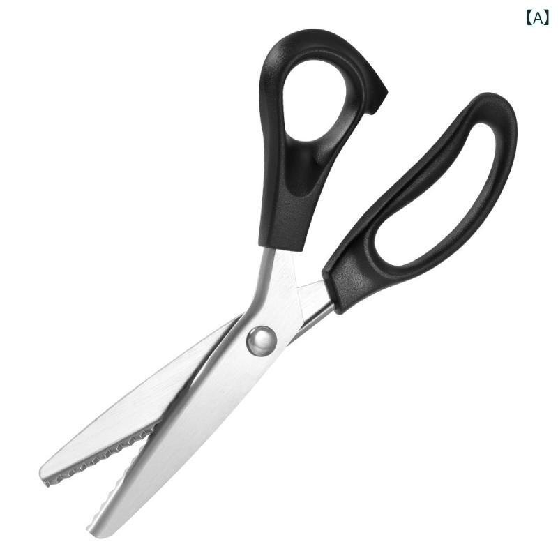 裁縫 布用 ギザギザ 刃 ハサミ 5mm 幅 生地 裁断 工具 DIY 服 縫製 鋸歯 型 金属製...