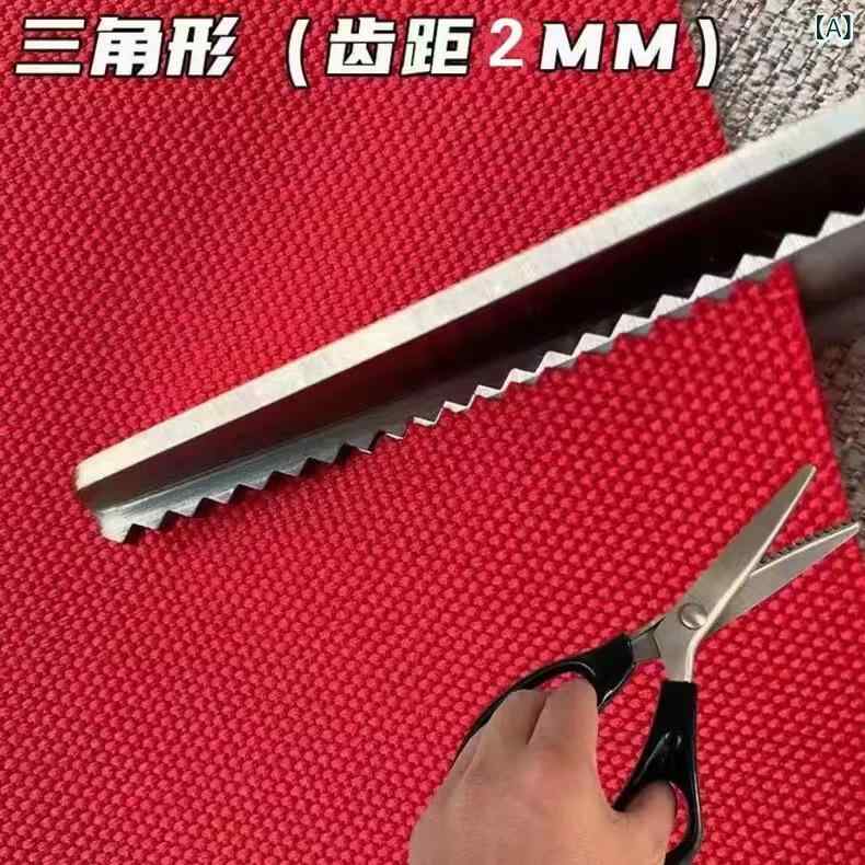 手工DIY工具 三角形 鋸歯刃 理髪用ハサミ 裁縫ハサミ 波浪刃ハサミ 花边カットハサ...