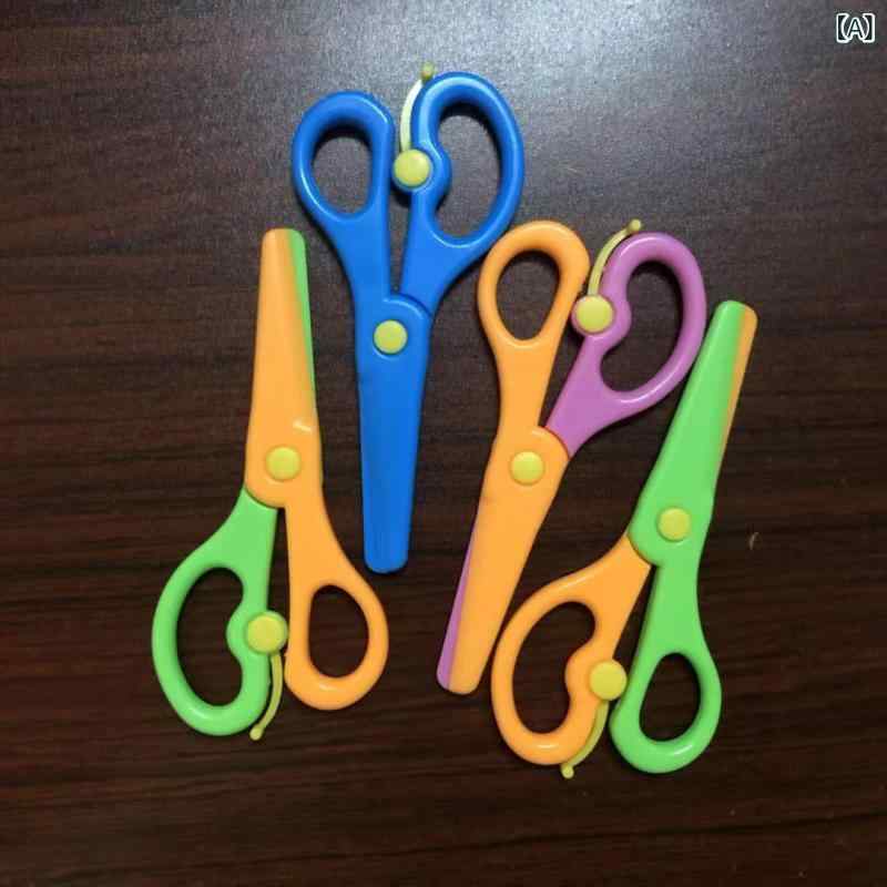 子供用 安全ハサミ プラスチック製 学生 幼稚園 手芸 DIY 玩具 弾力性 指挟み防止 ...