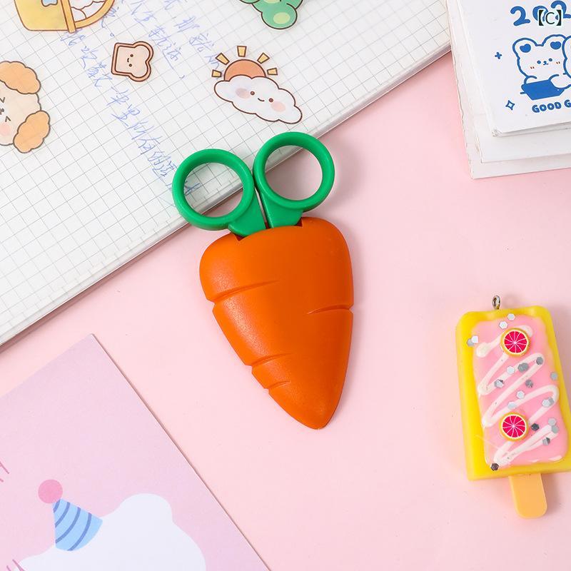 子供用 安全ハサミ 磁石付き 学生 文具 プラスチック かわいい 丸頭 幼稚園 手芸用...