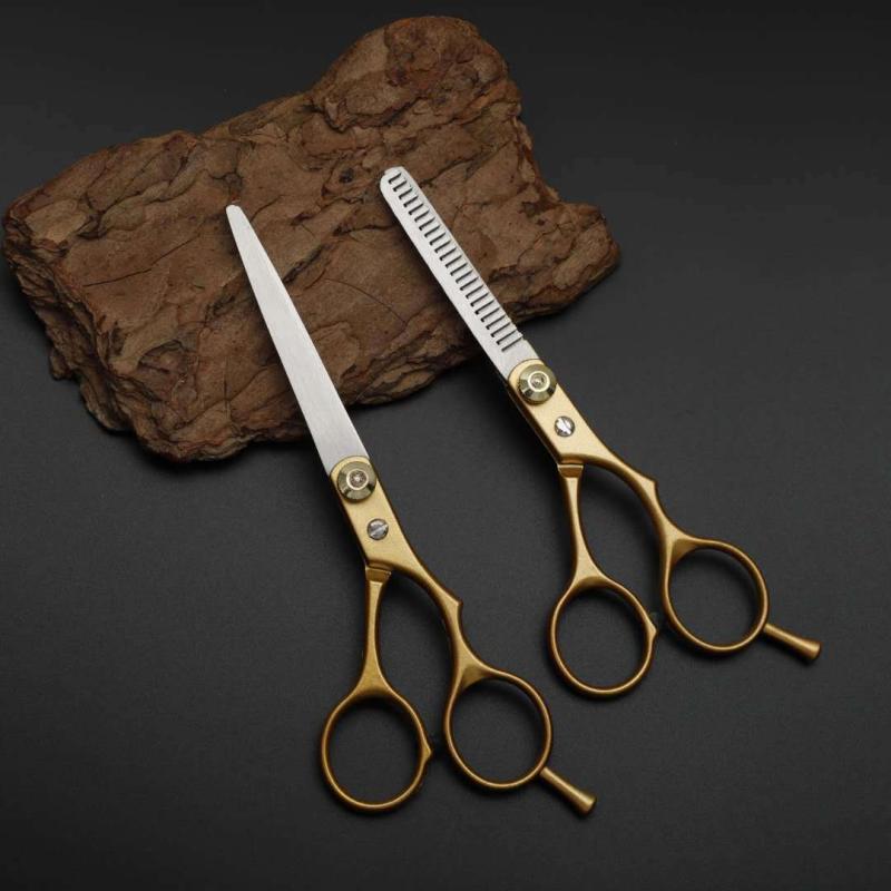 ヘアカット ハサミ セット 平剪 歯切り セパレート タイプ 20cm 家庭用 ステンレス 白柄 軽 ...