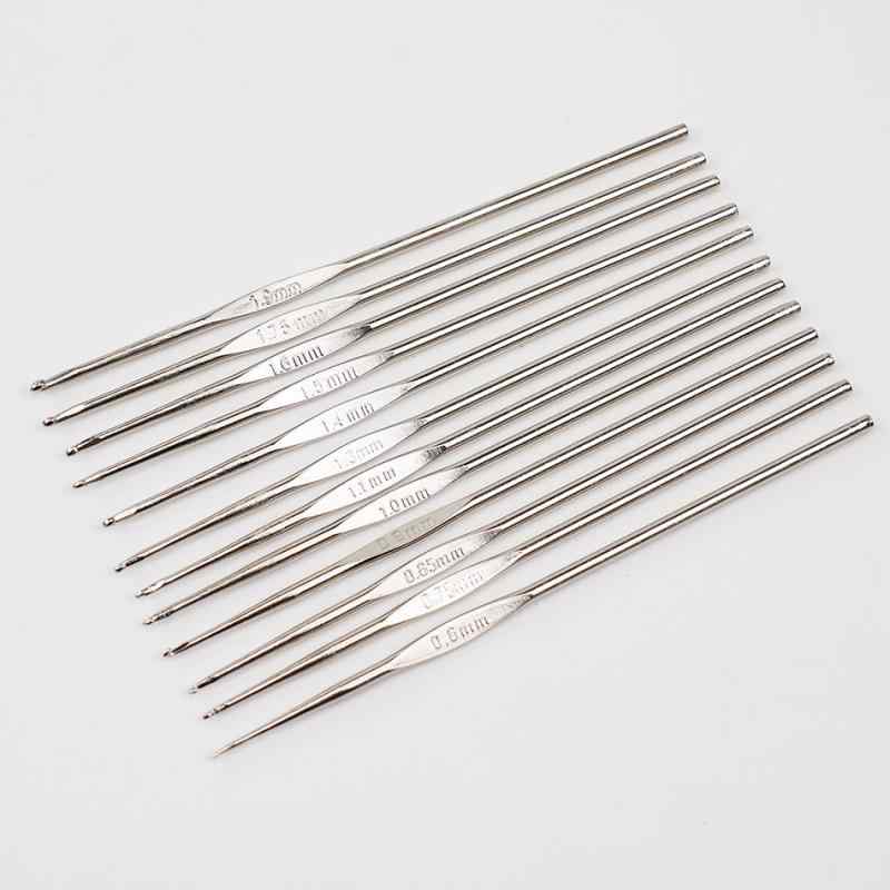Needles - 編み針 セット 銀色 金属 ステンレス 毛糸 編み物 ツール 単頭 各種サイズ 手芸 クラフト 軽量 耐久性 初心者 向け ニット 編み込み