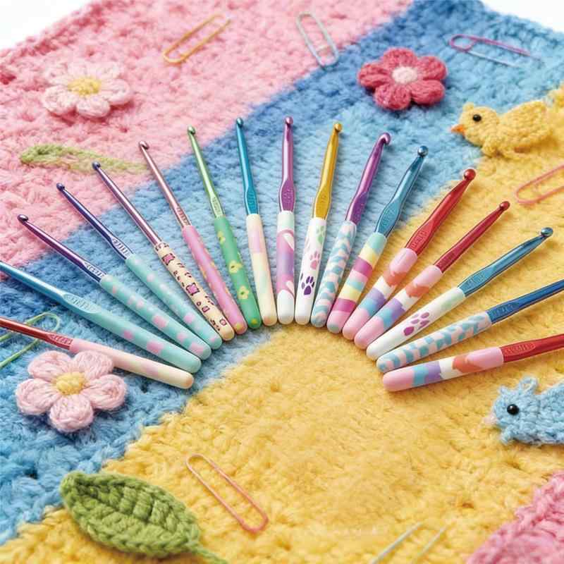 手芸用 ソフト陶器 DIY 手作り カラフル 陶土 クロッチェット 針 セット アルミ柄 軽量 初心者向け 創作 クラフト キット