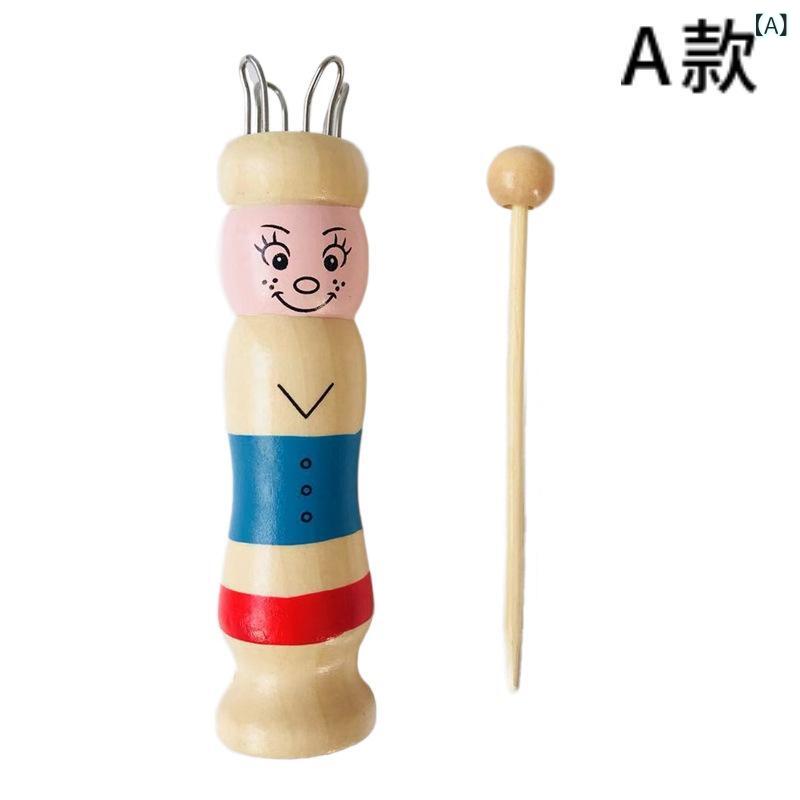 木製 編み ロープ キット 子供 DIY 工具 セット 毛糸 フック ニードル クラフト キ...