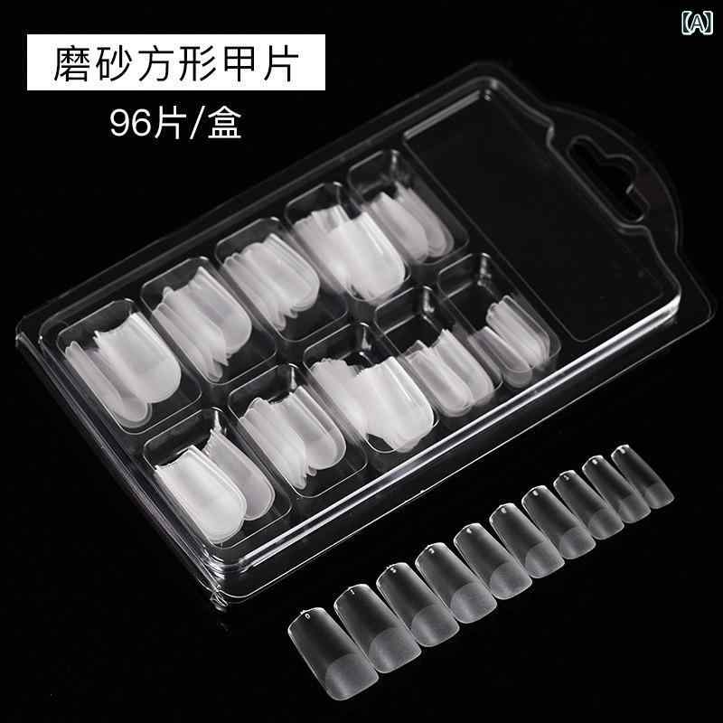 ネイルチップ 偽ネイル 貼り付け式 着脱可能 女性用 超薄無痕 全透明 磨砂加工 延長タイプ 軽量 透明カラー 普段使い ネイルアート セルフネイル 自然仕上げ 強化樹脂 柔軟素材 透明度高 長さ調整 薄型デザイン 指先ケア 日常装飾 シンプルスタイル