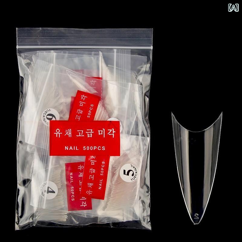 Other - ネイル チップ セット 尖頭 タイプ 透明 自然 白色 500枚 入 フェイクネイル 付け爪 人工爪 シンプルデザイン 普段使い 軽量 耐久性