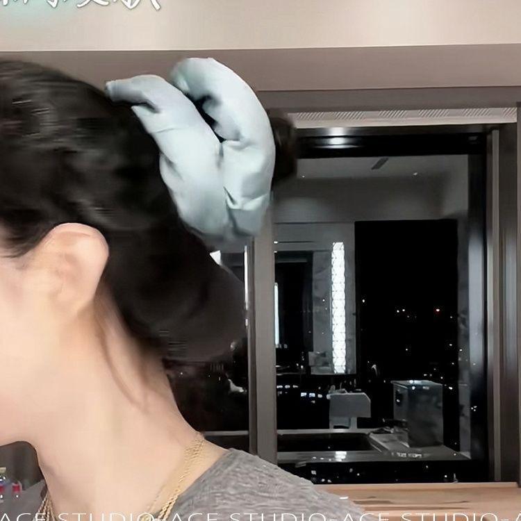 ヘアアクセサリー かわいい 缎面 髪ゴム 柔らか 髪傷めない 綿填充 大型 太め ヘア...