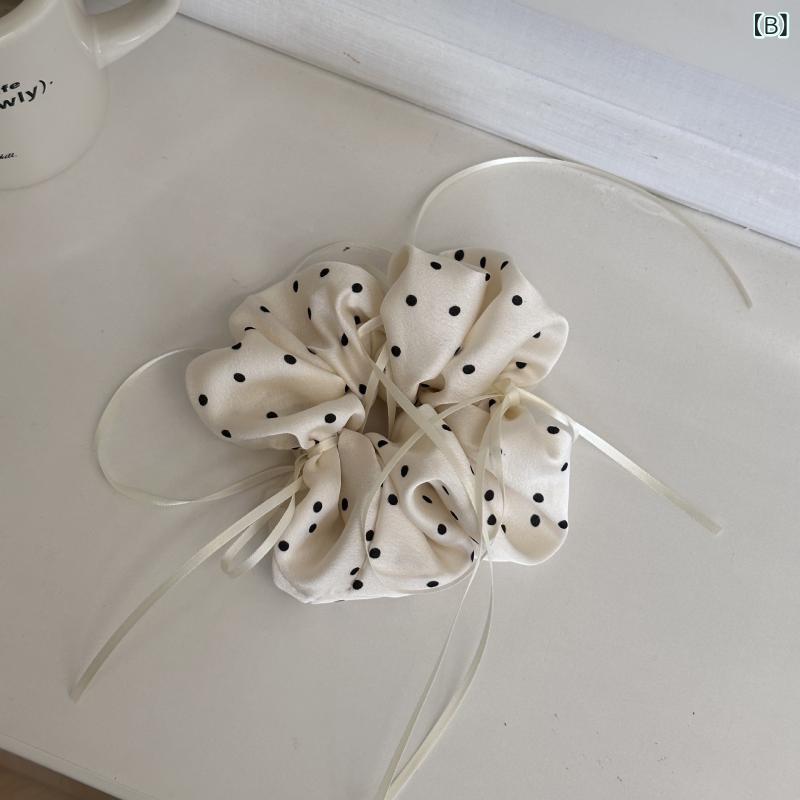 ヘアアクセサリー かわいい 缎面 蝶結び ヘアゴム 大きめ 腸型 デザイン 長リボン ...