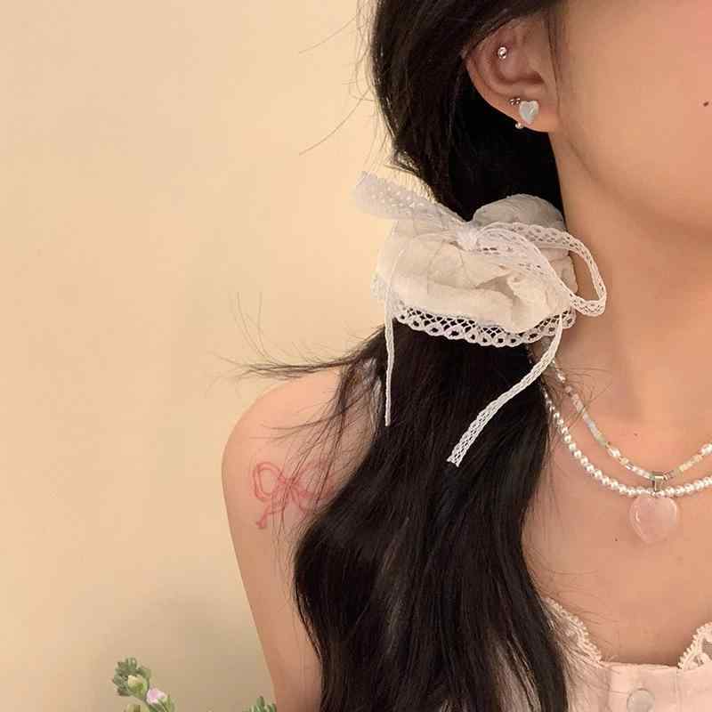 ヘアアクセサリー 女性用 リボン バタフライ ポニーテール ヘアゴム 純色 高級感 頭紐 シリコンゴム シルク調 リボン飾り かわいい 柔軟 普段使い ヘアアレンジ 春夏