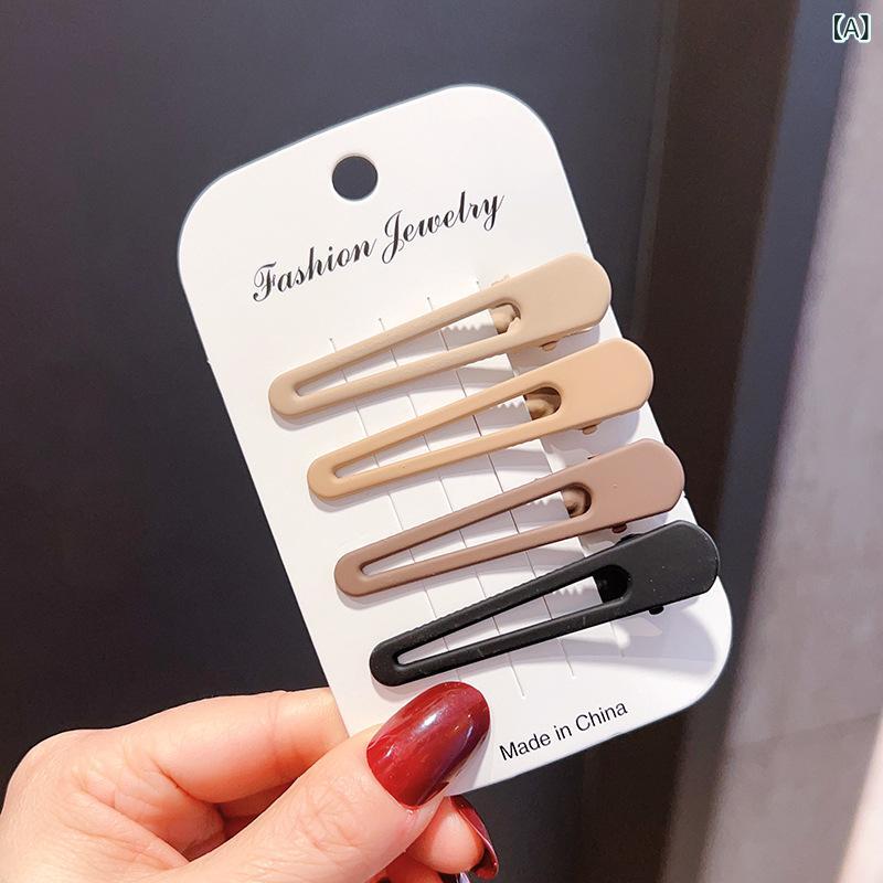ヘアクリップ セット 女性用 かわいい シンプル ダックビル型 かき上げ バングス用 ベーシック 色 軽量 プラスチック素材 日常使い ヘアアクセサリー ファッション小物 通勤 デート ヘアアレンジ ピン 固定 スタイリング