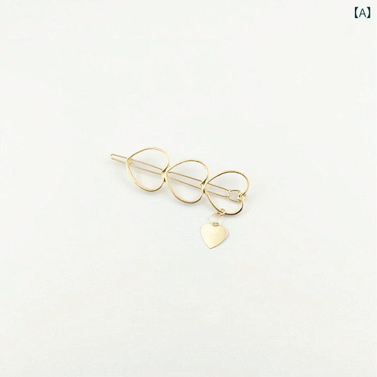 ヘアアクセサリー 女性用 シンプル 合金 クロス 星型 ピン ヘアクリップ かわいい ...