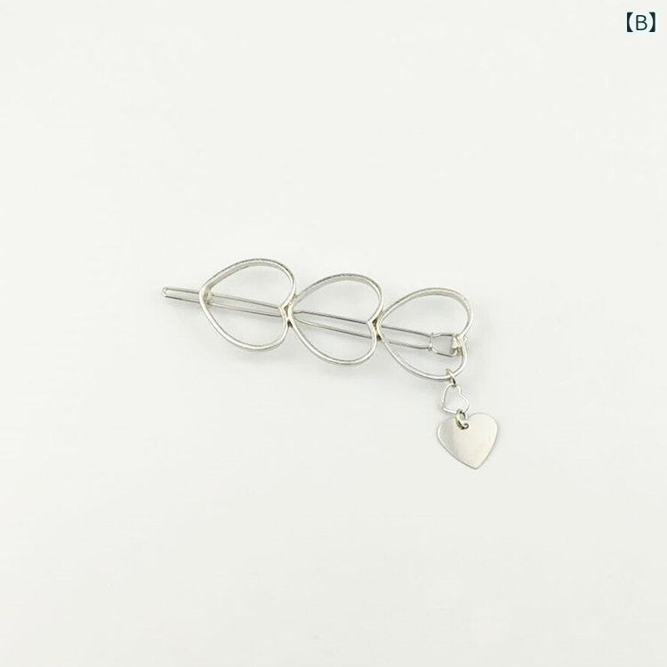 ヘアアクセサリー 女性用 シンプル 合金 クロス 星型 ピン ヘアクリップ かわいい ...