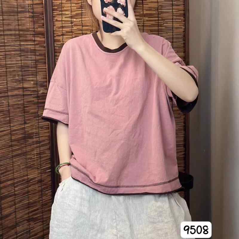 乐天商城 - Tシャツ トップス レディース 春夏 半袖 コットン 丸首 切り替え デザイン ゆったり ビッグサイズ 普段使い 軽量 通勤 カジュアル スタイル ブラック ホワイト グレー ベーシック 吸湿速乾 快適 伸縮性