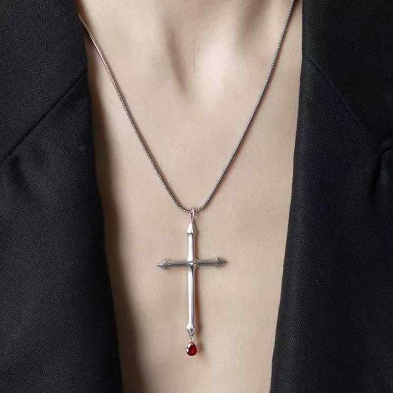 Pearl White - ネックレス 女性用 軽量 高級感 個性 ファッション ジルコニア クロス デザイン ベーシック シルバー 鎖骨チェーン アクセサリー 普段使い シンプル スタイリッシュ プレゼント ギフト メタル 細身 洗練 日常コーデ
