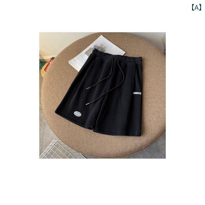 リバーパディのレディース ショートパンツ 夏 春夏 女性用 運動 ショーツ 百搭 ワイドレッグ ハイウエスト スリムフィット イン 外出着 中丈 ショーツ ゆったり シルエット 軽量 吸湿速乾 コットン混 綿素材 カジュアル レジャー 普段使い 通勤 通学 アウトド｜アングル2