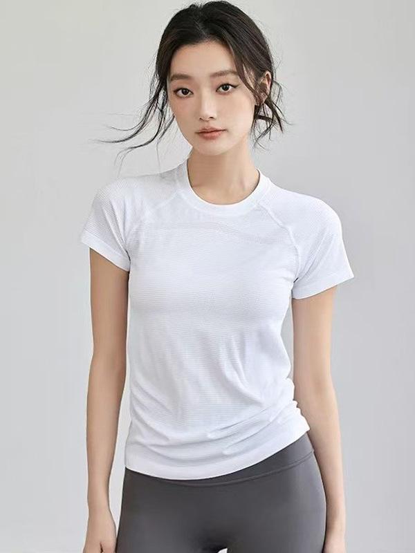 レディース トップス 春夏 速乾 ヨガウェア ランニング トレーニング 半袖 Tシャツ 伸縮性 吸湿速乾 軽量 フィット感 スリムフィット アクティブウェア スポーツブラトップ 日常使い 吸汗 コットン混 ブラック グレー ピンク系