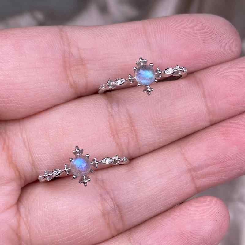 Other , Materials - 指輪 女性用 S925シルバー シンプル 日常使い 百搭 丸型 カラフル宝石 水晶 アクセサリー ジュエリー かわいい 軽量 輝き 高級感 シルバーアクセサリー ハンドメイド ピンク系 ブルー系 グリーン系