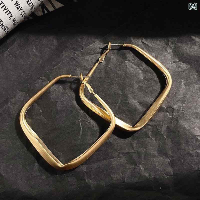 イヤリング 女性用 シンプル 幾何学デザイン クール 耳飾り シルバー アクセサリー...