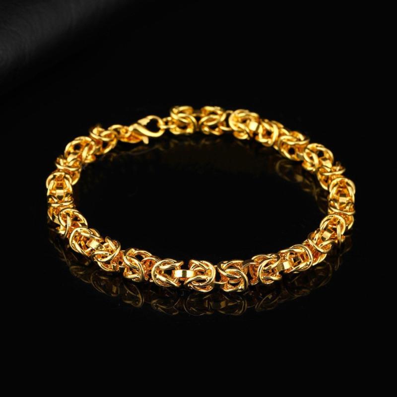 Other - シルバー 手作り アクセサリー 女性用 メンズ ゴールドメッキ 18K ロマンチック カップル チェーン ブレスレット ペア セット シンプル デザイン プレゼント ギフト 日常使い 軽量 輝き ジュエリー