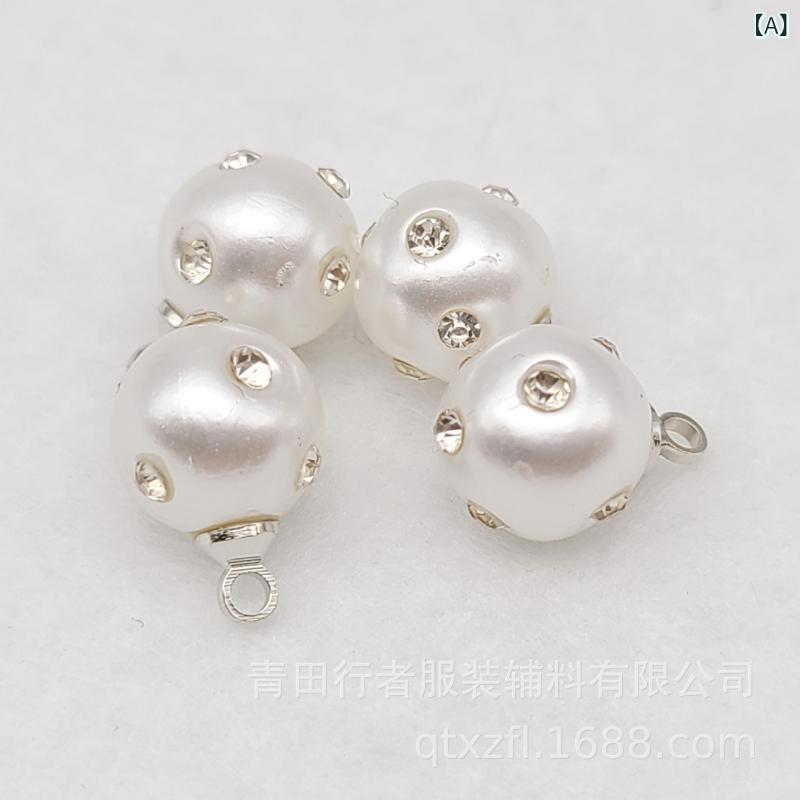 Button - シャツ 毛衣 オープンカーディガン スーツ 窓カーテン ペンダント アクセサリー ボタン 真珠 ビーズ 装飾 雪紡素材 軽量 透け感 切り替えデザイン 女性用 トップス ニット アウター インテリア ハンギング ジュエリー ファッション小物 日常使い