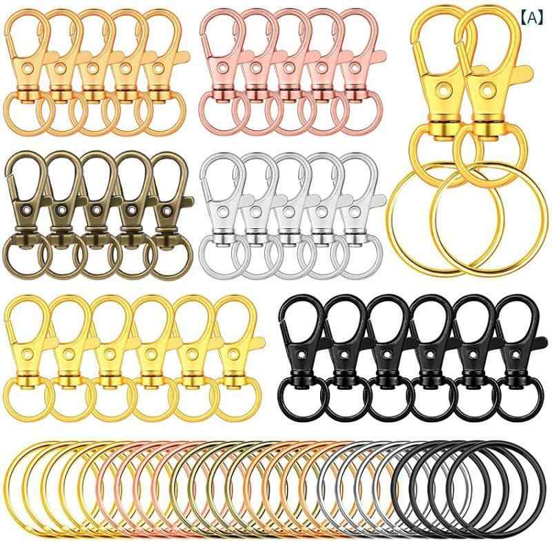 アクセサリー カラフル 回転式 スナップ ジンク合金 ロブスターバックル バッグ 箱包 キーリング フック DIY 手芸 クラフト 用品 軽量 耐久性 装飾 日常使い 鍵 ベルト 留め具
