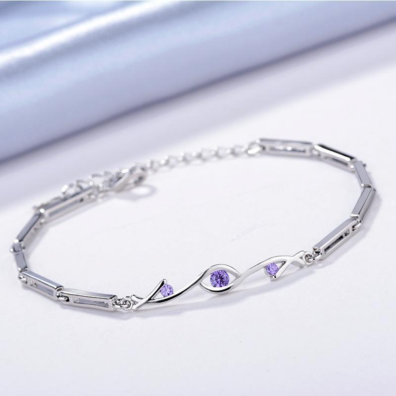 ハンドメイド 縁結び ストーン ブレスレット 女性用 シンプル ファッション ジルコニア 装飾 手元アクセサリー ラッキーアイテム かわいい デザイン 普段使い シルバー アクセント 通勤 デート 対応 軽量 調整可能 ロングチェーン スタイル