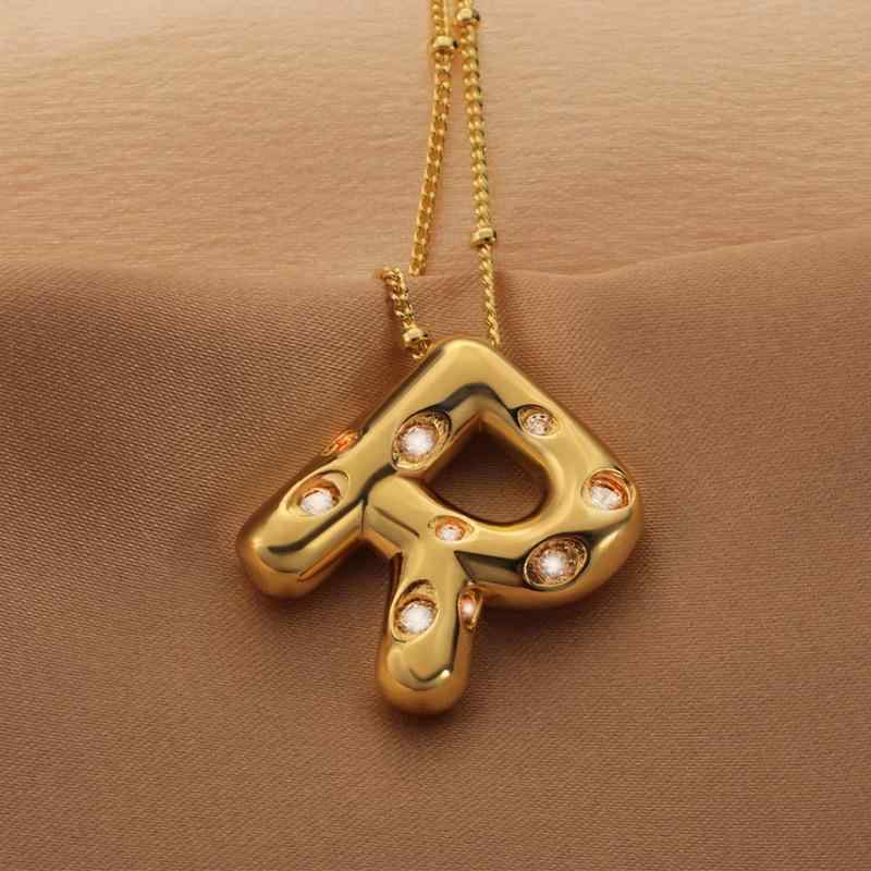 Red Coral - ネックレス 女性用 銅 電気メッキ加工 ジルコニア 鎖骨チェーン 18K アルファベット ペンダント イニシャル ジュエリー アクセサリー シンプル デザイン 細身 チェーン 華奢 レイヤード 普段使い ギフト ラッキーアイテム