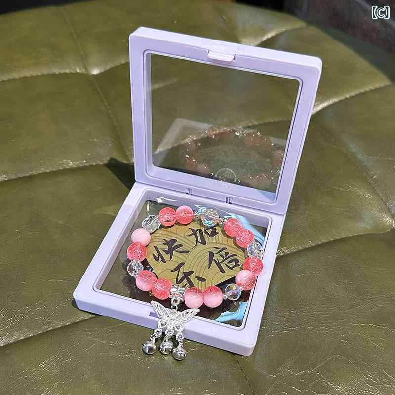 ブレスレット 女性用 国 グラデーション 琉璃ビーズ 蝶 流蘇 フラワー クォーツ アクセサリー かわいい 普段使い 軽量 カラフル 春夏 3