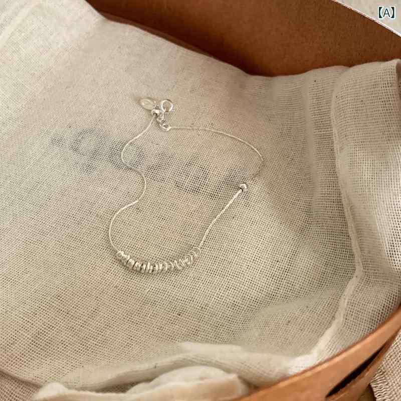 ネックレス 925シルバー 女性用 韓流 イレギュラー フラグメント ディスク チェーン チェーン ブレスレット セット シンプル ミニマム 高級感 ベーシック レイヤード シルバー アクセサリー 普段使い 軽量 細身 華奢 デザイン デイリー コーデ 2