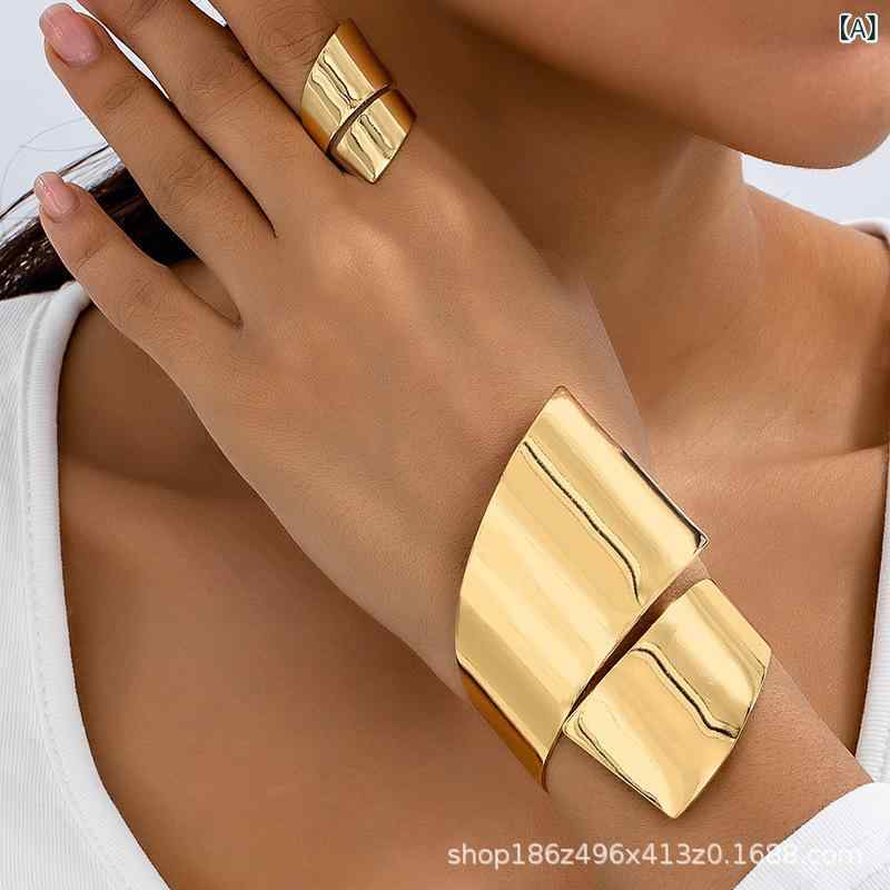 ブレスレット 指輪 セット メンズ シンプル 金属 ジオメトリック 光沢 シルバー アクセサリー ジュエリー 洗練 モダン ユニセックス 通年 軽量 スタイリッシュ 日常使い