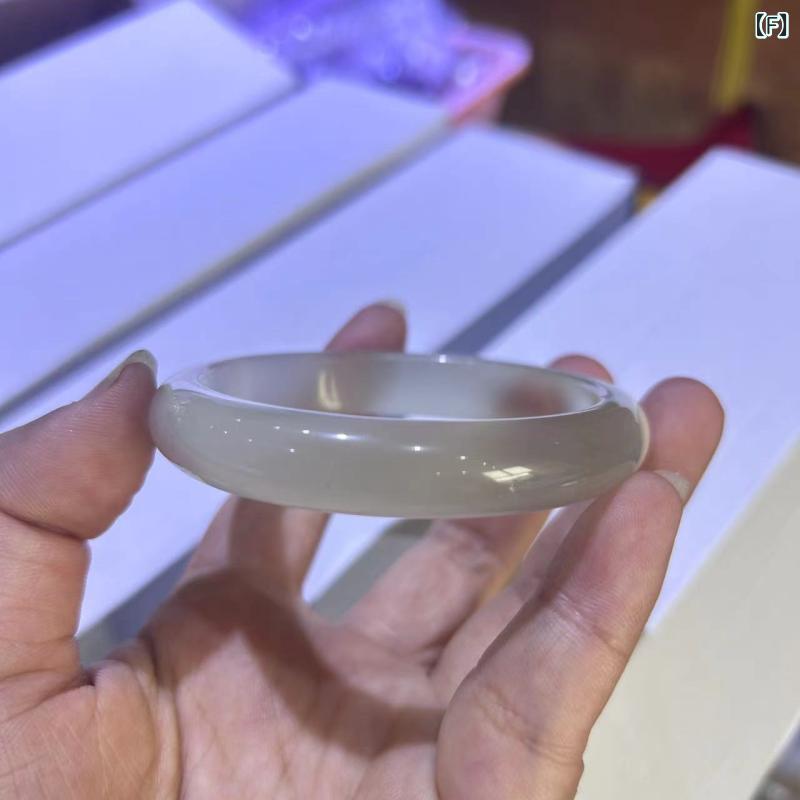 ブレスレット 女性用 猫眼石 手链 アイスブルー グラデーション ガラス アクセサリー かわいい 普段使い 軽量 高級感 アイボリー ブルー系 春夏 2
