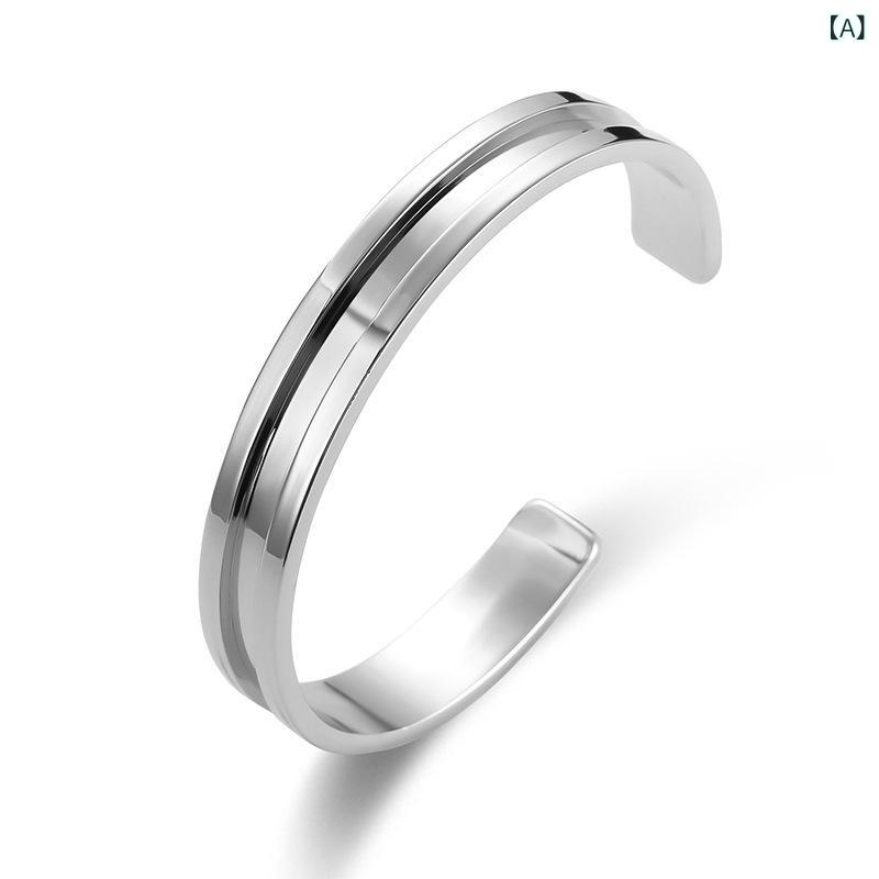 リバーパディのブレスレット 開閉式 合金製 女性用 かわいい 普段使い 軽量 シンプル シルバー系 アクセサリー ジュエリー 手首用 ファッション ラッキーアイテム｜アングル2