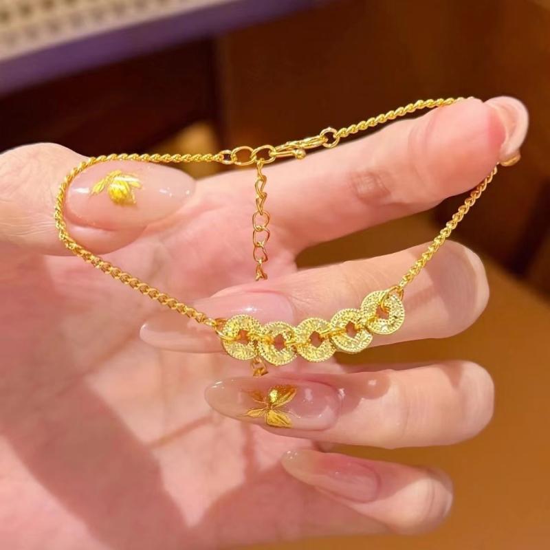 レディース 手首用アクセサリー ブレスレット ネックレス セット 国デザイン 光沢加工 ヒョウ柄 接触冷感素材 高級感 古 限定スタイル 女性用 華やか 装飾品 日常使い 軽量 伸縮性 ゴールド調 アクセント 指先飾り