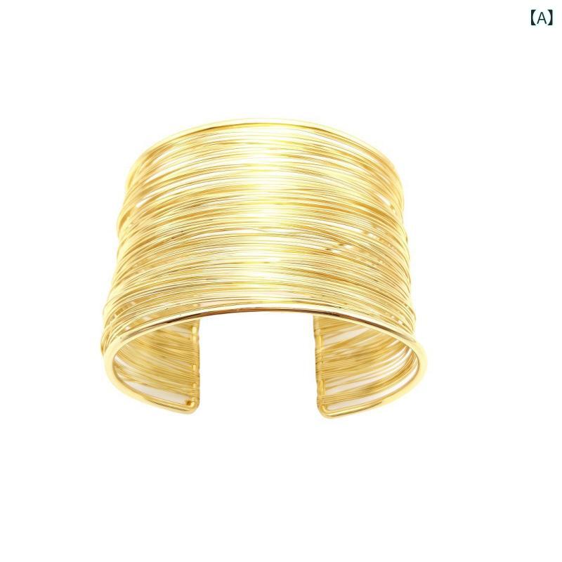 アクセサリー メンズ 女性用 手首 装飾 品 ワイドフェイス ブレスレット C 字 開口...
