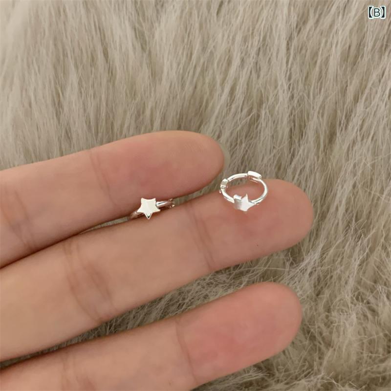 ピアス イヤリング シンプル 星型 幾何学 女性用 ファッション 百搭 ミニマル スタ...