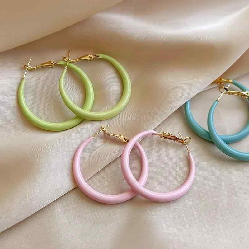 樂天商城 - イヤリング 女性用 夏 カラフル マカロン ドロップ シンプル 個性 ファッション 百搭 気質 耳飾り 軽量 アクセサリー ジュエリー