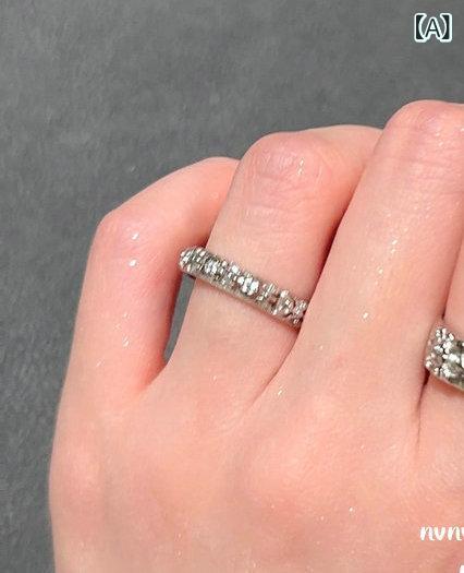 指輪 女性用 雪花モチーフ 宝石 織り模様 彫金 電気メッキ加工 18K 弧形 引き出し...