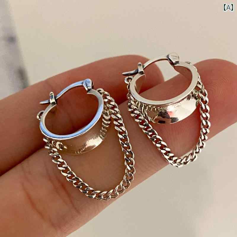 イヤリング ピアス 女性用 復古 ファッション 925シルバー 針 気質 個性 耳飾り イ...