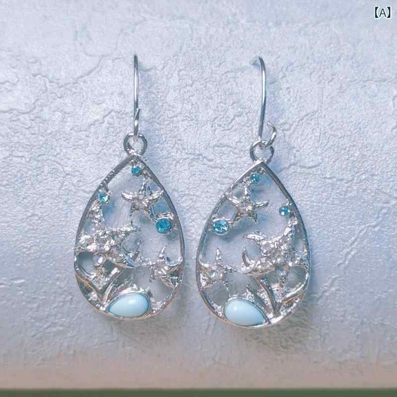ピアス イヤリング ピアス アクセサリー 女性用 ハワイアン ドロップ型 ペンダント...