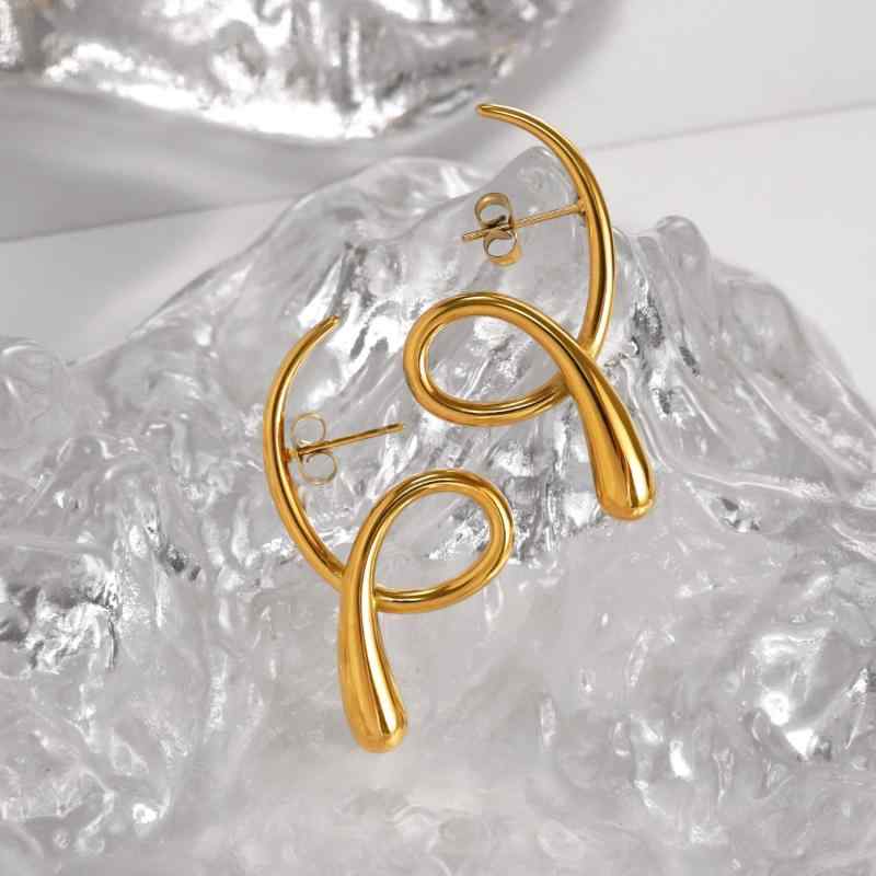 ピアス イヤリング 復古 ライン 軽量 高級感 ファッション アクセサリー かわいい ...