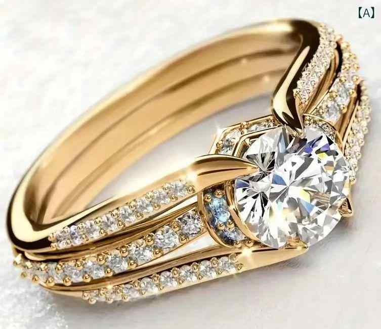 指輪 女性用 復古宮廷 アーチ形状 ファッション 結婚用 精致 ジオメトリック デザ...