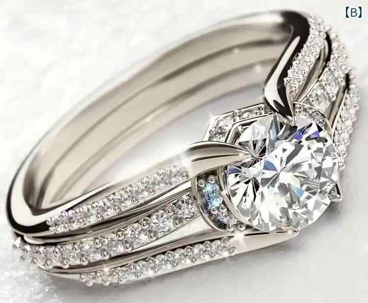 指輪 女性用 復古宮廷 アーチ形状 ファッション 結婚用 精致 ジオメトリック デザ...