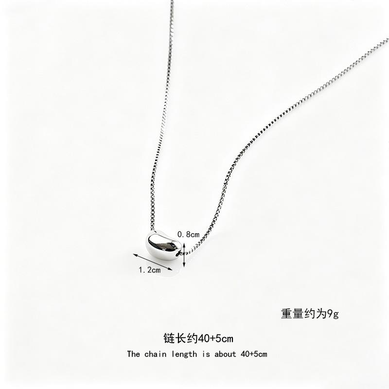 SWAROVSKI - ネックレス 女性用 韓国 ファッション シンプル ミニマル インスピレーション 相思豆 モチーフ 18Kゴールドカラー チタンスチール 素材 インフルエンサー 人気 ユニーク デザイン トレンド チェーン 普段使い 軽量 細身 シルバー アクセサリー