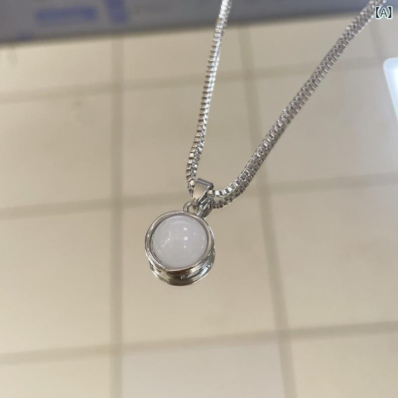 リバーパディのネックレス 女性用 ズ ハイエンド 気品 シンプル 鎖骨チェーン ベーシック 軽量 ラグジュアリー 首元アクセサリー かわいい ピンククォーツ 気質 甘め 淡いピンク ファッション アクセサリー 日常使い 華奢 シルバー チェーン モダン 女性｜アングル2