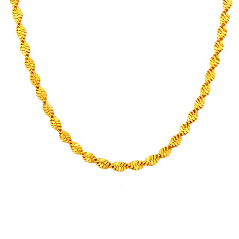 Other - ネックレス 女性用 細身 二重 水波チェーン ツイスト デザイン 鎖骨チェーン ゴールド加工 24K シンプル 百搭 普段使い 軽量 華奢 シルバー ゴールド カラー アクセサリー